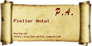 Pieller Antal névjegykártya